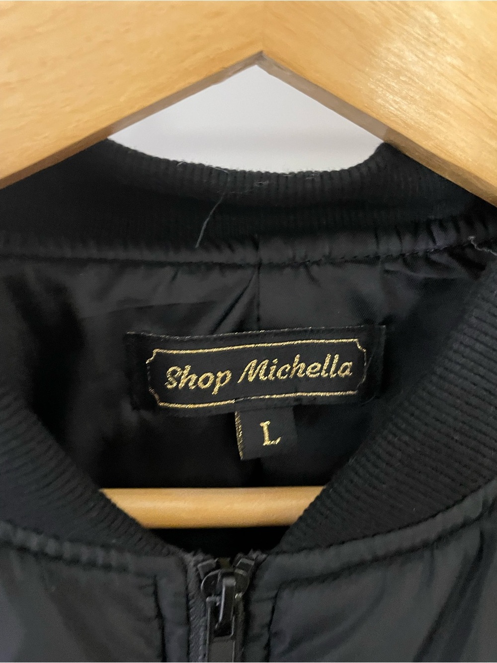 Black Ruffle-Trim Bomber Jacket - Picture 3 of 5